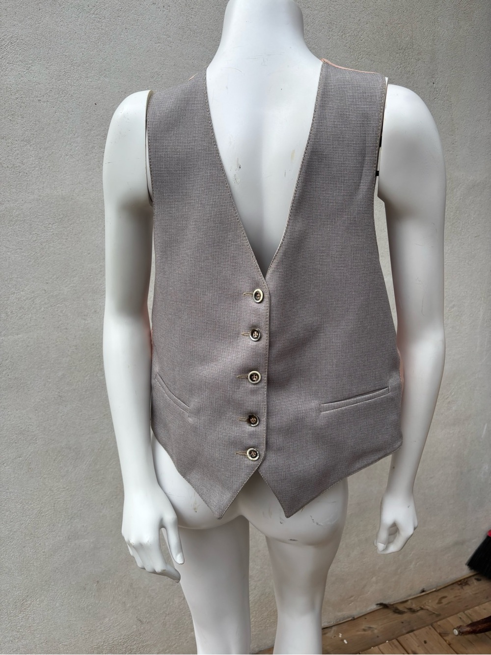 VTG Reversible Tailored Suit Vest Waistcoat
